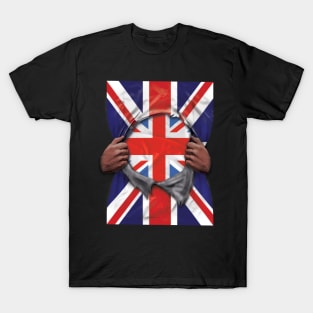 Great Britain Flag Great Britain Flag Ripped - Gift for British From Great Britain T-Shirt